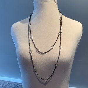 Long black necklace